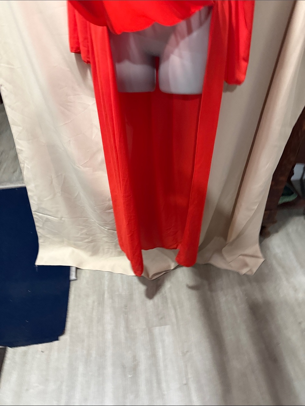Red Two-Piece Tie-Front Maxi Set - Picture 3 of 4